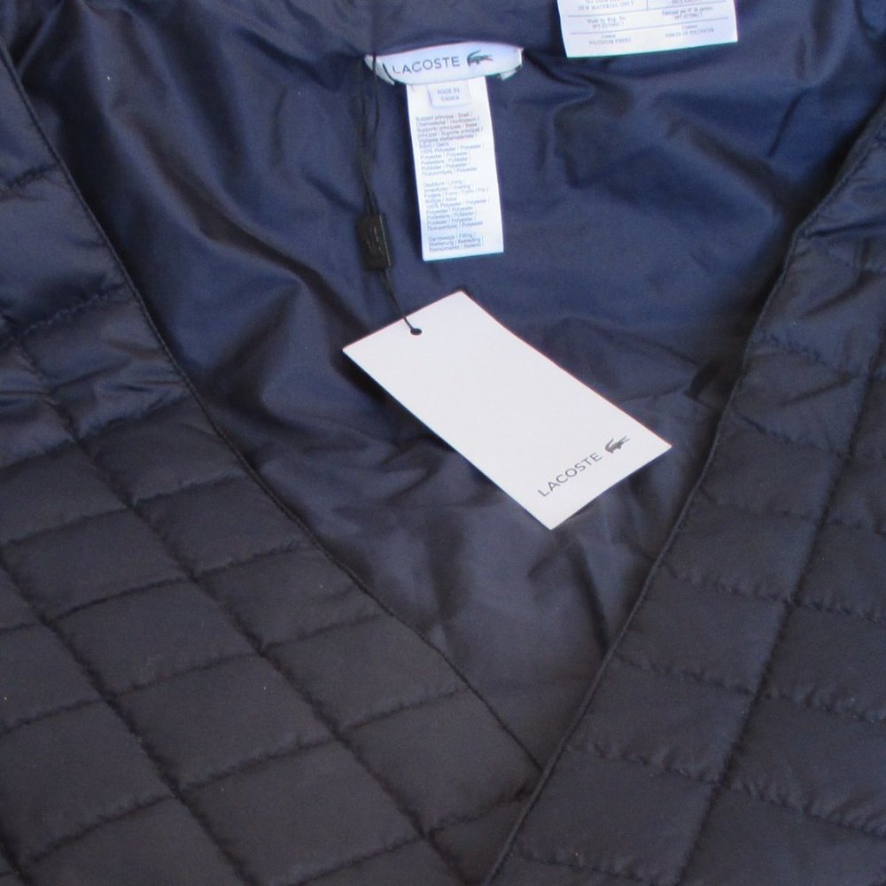 LACOSTE PADDED SHAWL/SCARF NAVY NEW